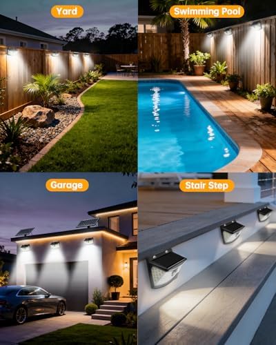 Aootek Solar Motion Sensor Lights Outdoor 120 LEDs, 10 Pack - Image 7