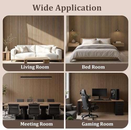 4 Pack 47.2"x23.6" Wood Slat Acoustic Panels - Image 7