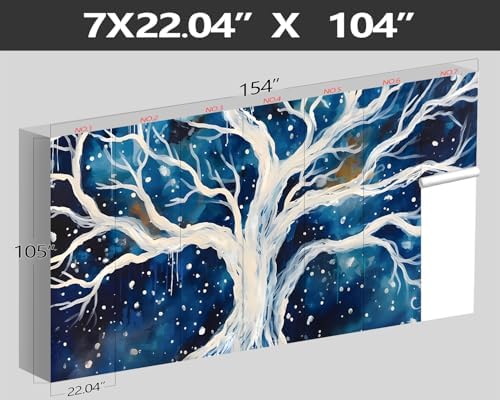 XMPMBM-Graffiti Art backsplash Large Decorative Wallpaper Watercolor Tree - Image 4
