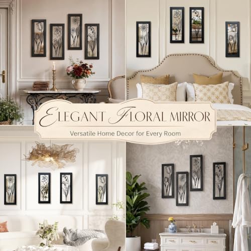 ZEXUIRU 4 Set Rustic Wall Mirrors - Image 7