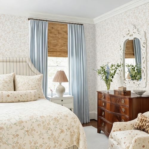 Peel and Stick Wallpaper for Nursery Beige Cherry Blossom Waterproof - Image 6
