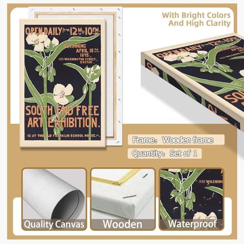 vintage South End Free Art Exhibition posters Minimalism Room Aesthetics canvas - Image 7