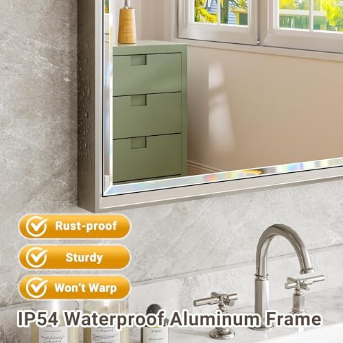 16x60 Inch Brushed Nickel Rectangle Full Length Mirror - Image 6