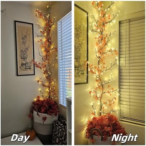 Enchanted Willow Vine Room Decor: 7.5Ft Christmas Decorations Flexible Fairy - Image 6