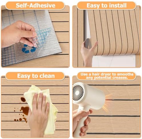 Arthome Peel and Stick Slat Wall Panels 15.7"x360", Self-Adhesive PVC Wood - Image 7