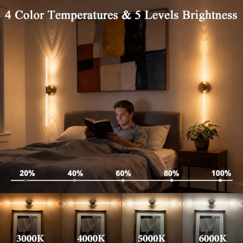 Rechargeable Wall Lights Battery Operated Sconce 2Pack - Image 7