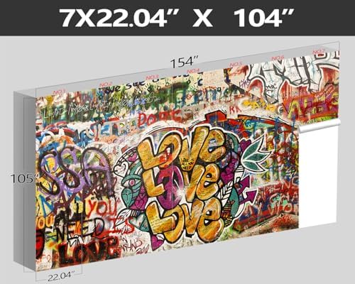 XMPMBM-Graffiti Art backsplash Large Decorative Wallpaper Colorful Alphabet - Image 4