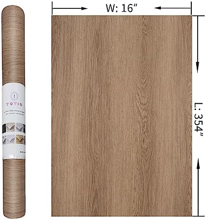 TOTIO Light Brown Wood Grain Contact Paper Tan Walnut Textured Peel and Stick - Image 7