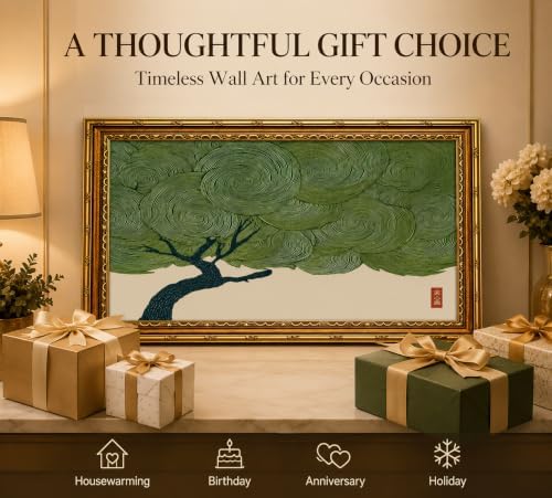 Large Framed Oriental Zen Pine Tree Tokyo Japan Style Canvas Wall Art - Image 7