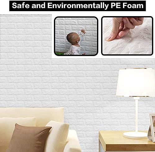 3D Wall Panels Peel and Stick, 14.5 Sq Ft Coverage Faux Brick - Image 6