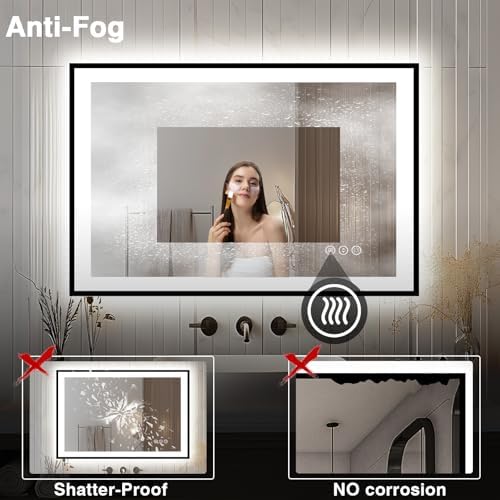 EchosLife 44x30 Bathroom Light up Mirror - Image 6