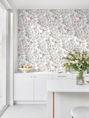 Dimoon 197"x17.3" Vintage Wallpaper Floral Peel and Stick Wallpaper Boho - Image 7