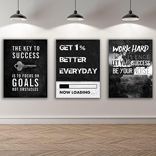 Yetaryy Motivational Poster Inspirational Wall Art 3 Pieces Canvas Painting - Image 6