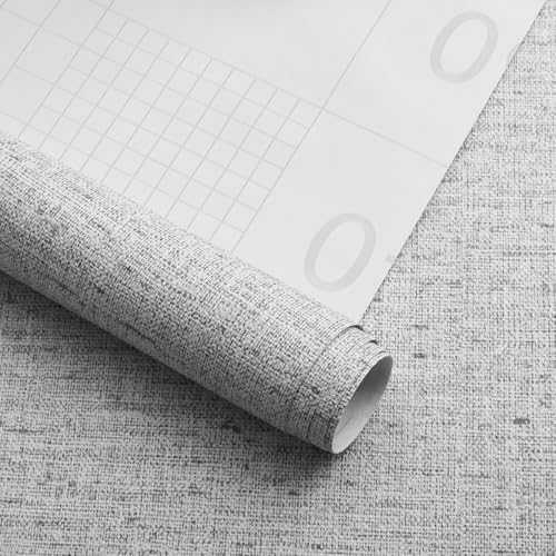 Gray Grasscloth Peel and Stick Wallpaper Textured 15.7in x 118.1in - Image 6