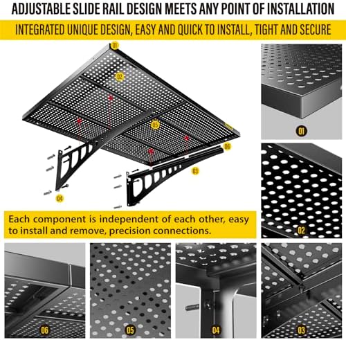 Aecxm 2-Pack 2x3ft Adjustable Garage Wall Shelving 560lbs Load Capacity Heavy - Image 6