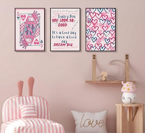 3Pcs Motivational Wall Art Inspirational Quotes Canvas Posters Pink Blue Color - Image 7