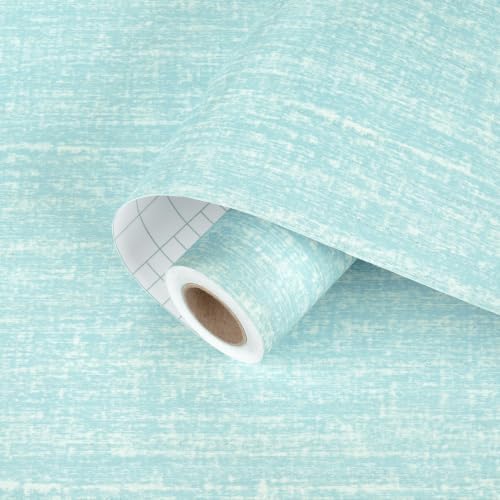 Blue Grasscloth Wallpaper Modern Textured Wallpaper Peel and Stick - Image 7