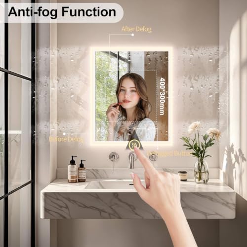LUVODI Bathroom LED Mirror Backlit: Rectangular Vanity Mirror 24x32 inches - Image 6