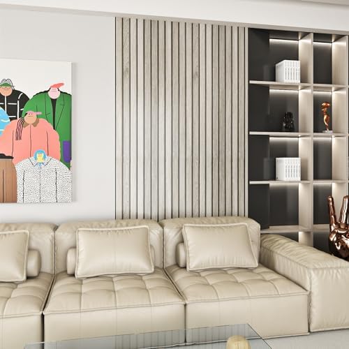Livelynine 15.8x394 Inch 3D Wood Slat Wallpaper - Image 6
