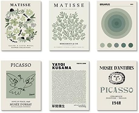 Habseligkeit Sage Green Matisse Wall Art Posters, Boho Vintage Master Wall - Image 7