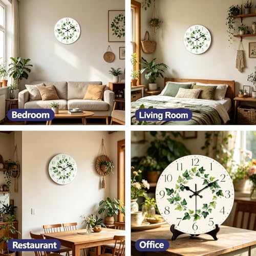peacoblue Minimal Ivy Wall Clocks Battery Operated - Image 6