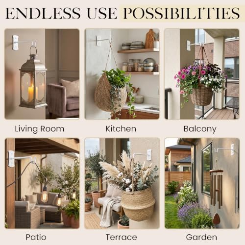 RTZEN Plant Hangers Outdoor or Indoor Heavy Duty Wall Bracket Hooks - Image 6