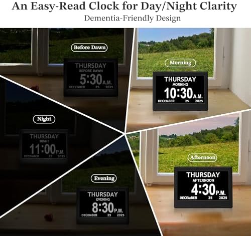 7'' Dementia Clocks for Seniors, Large Display Digital Clock - Image 6