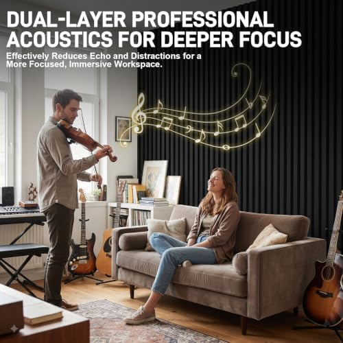 12 PCS Dual-Layer 0.72" Thickened Acoustic Wall Panels 47.2"x23.6" - Image 7