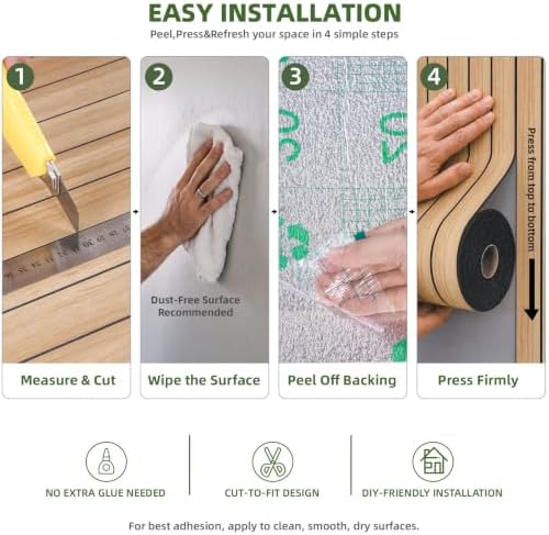 Elvone Peel and Stick PVC Slat Wood Wall Panel - Image 7