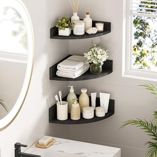 Alsonerbay Wood Corner Floating Shelves - Image 6