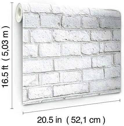 RoomMates White Brick Peel and Stick Wallpaper - Image 3