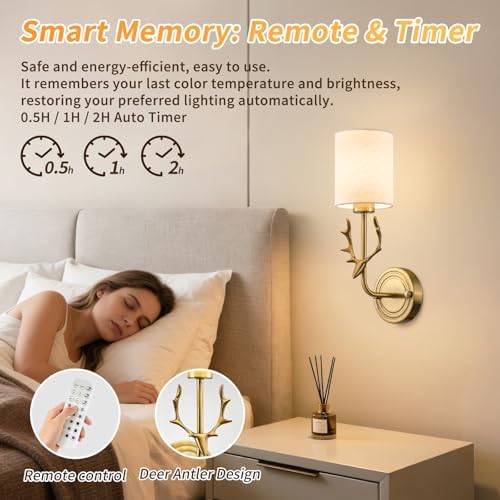 Cordless Wall Sconces Set of 2, 10000mAh Rechargeable RGB LED Lamps, Retro - Image 7