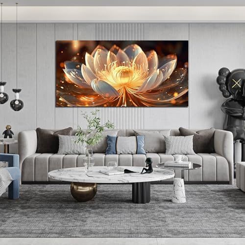 SIXTTART Lotus Flower Canvas Wall Art - Image 6