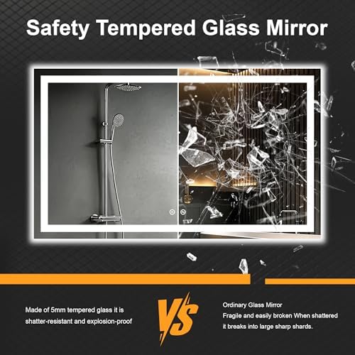 30x50 LED Bathroom Mirror with Lights, Lighted Vanity Mirror - Image 7
