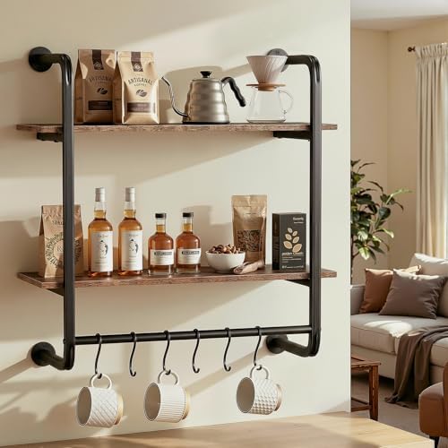 2 Tier Industrial Pipe Floating Shelf - Image 6