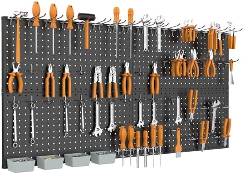 WALMANN 4 PCS 12x24 in Pegboard Panels, 24x48 in Wall Tools Pegboard - Image 6