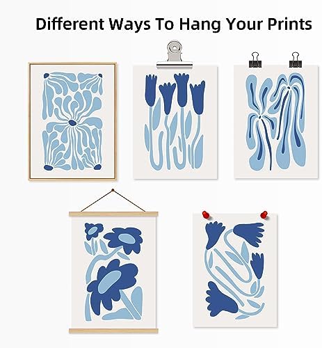 Matisse Flower Wall Art Prints Blue Abstract Wall Decor Aesthetic Canvas Wall - Image 7