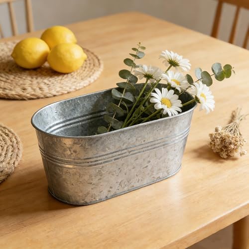 2 Pack 12" Galvanized Hanging Railing Planters - Image 7