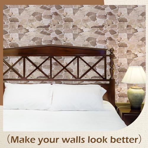3D Faux Stone Wall Panels 12 Pack Covers 55.6 Sq ft, 38.6" x 18.9" - Image 6