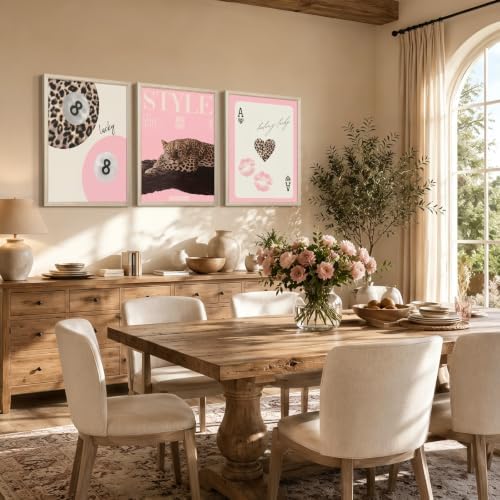Pink Cheetah Wall Decor Art Leopard Pictures Aesthetic Room Poster Prints - Image 7