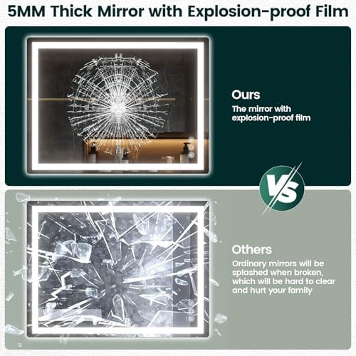 Memobarco 30"x 40" LED Mirror for Bathroom - Image 7
