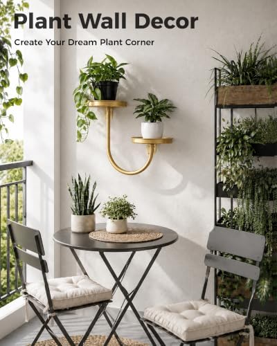 Bamworld Wall Planters for Indoor Plants Metal Wall Plant Holder U-Shaped - Image 6