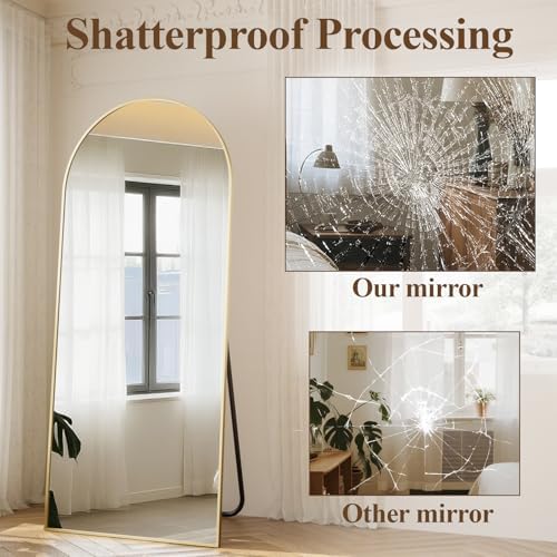 Arched Full Length Mirror 65"x24" Leaning Hanging - Image 6