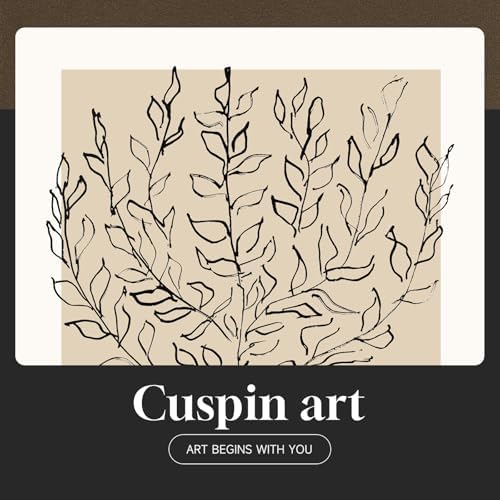 Framed Neutral Beige Matisse Abstract Wall Art - Image 6