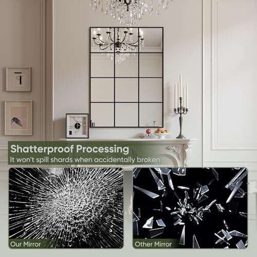 Suidia Wall Mirror, Metal Framed Wall Decor Wall-Mounted Mirrors - Image 6