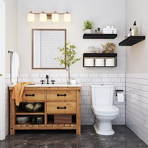 QEEIG Bathroom Shelves Over Toilet Wall Mounted - Image 6