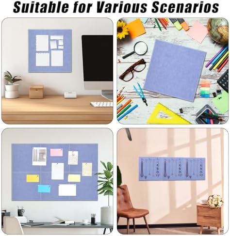 Large Cork Board 36" x 24", 6 Pack Felt Bulletin Board, Pin Boards - Image 7