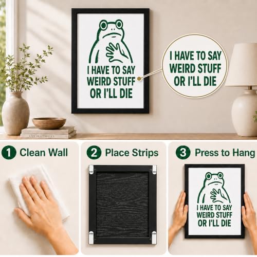 Framed Whimsical Frog Canvas Wall Art, Funny Picture Wall Decor - Image 7