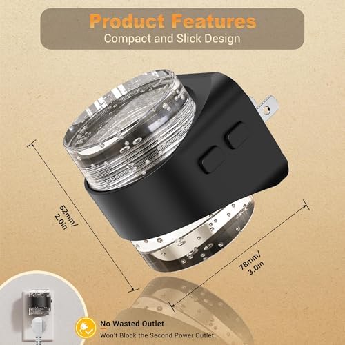 JandCase LED Night Light, Bubble Night Lights Plug into Wall Auto, 3 Color - Image 6