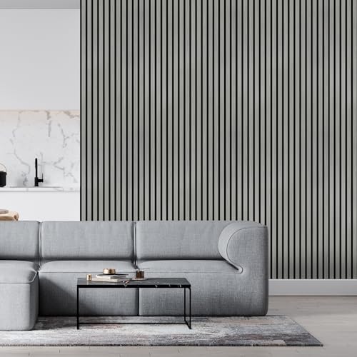 3-Pack Wood Slat Wall Panel for Interior Wall Decor Noise Cancelling 94.5" x - Image 6